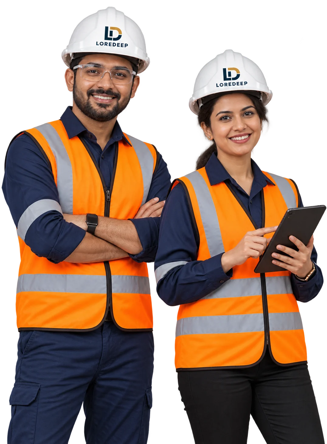 Loredeep industrial engineering specialists in branded safety hard hats and high-visibility gear